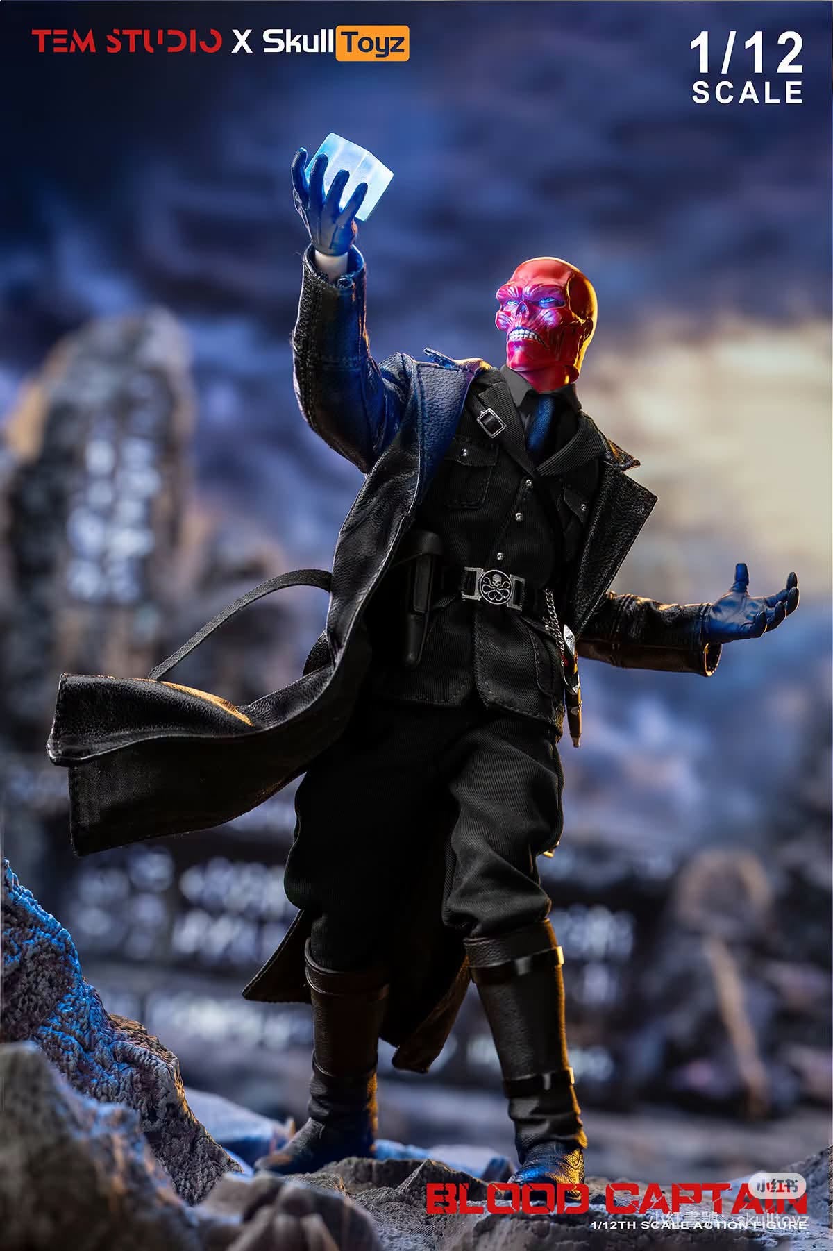 TEM STUDIO x Skull Toyz 1/12 寂血上校 A款 綠軍裝 B款 黑軍裝 TEMS007 可動人偶