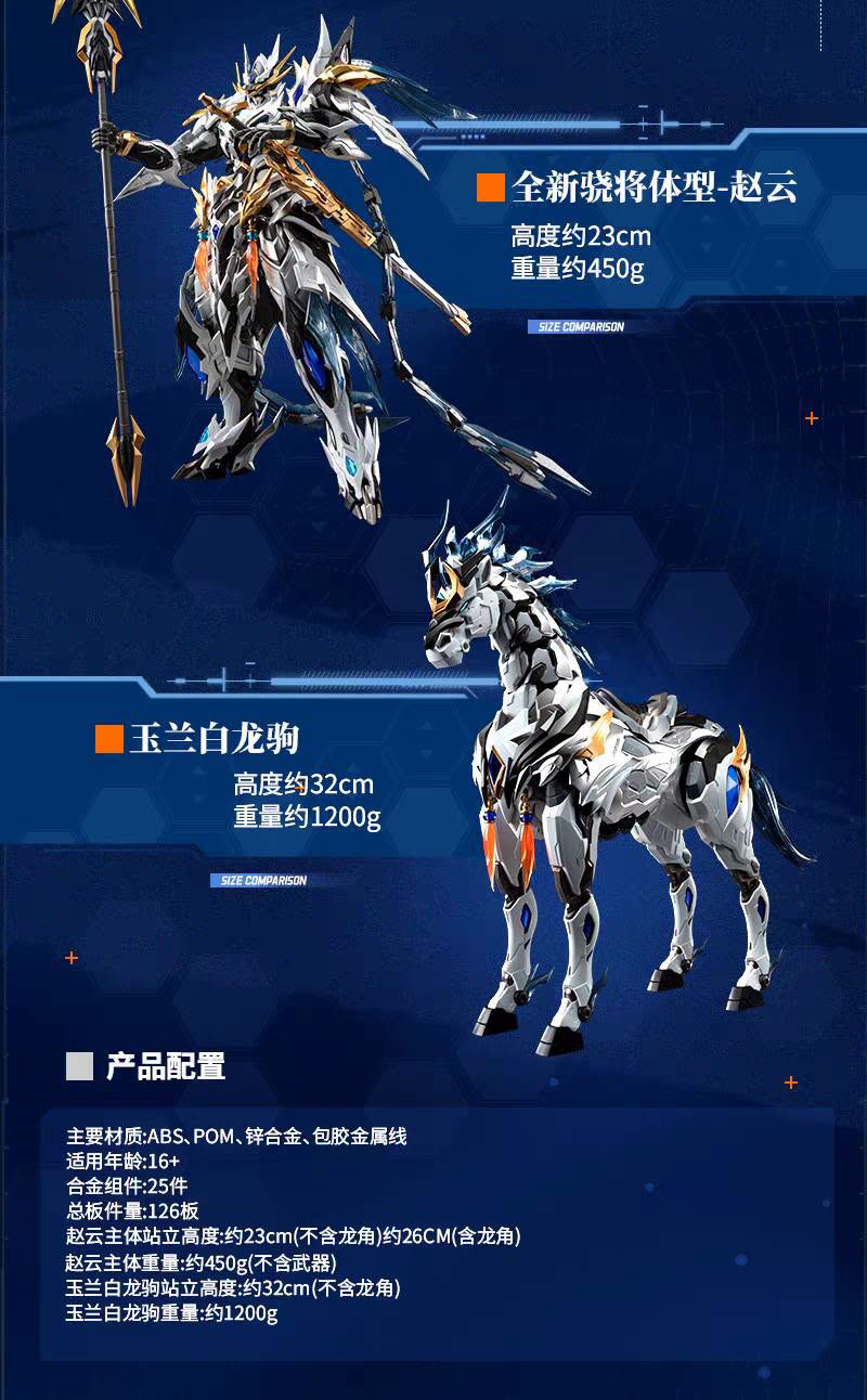 摩動核 Motor Nuclear 曉勇級 MNP-XH05WA 趙雲 威武色 合金骨架 拼裝模型