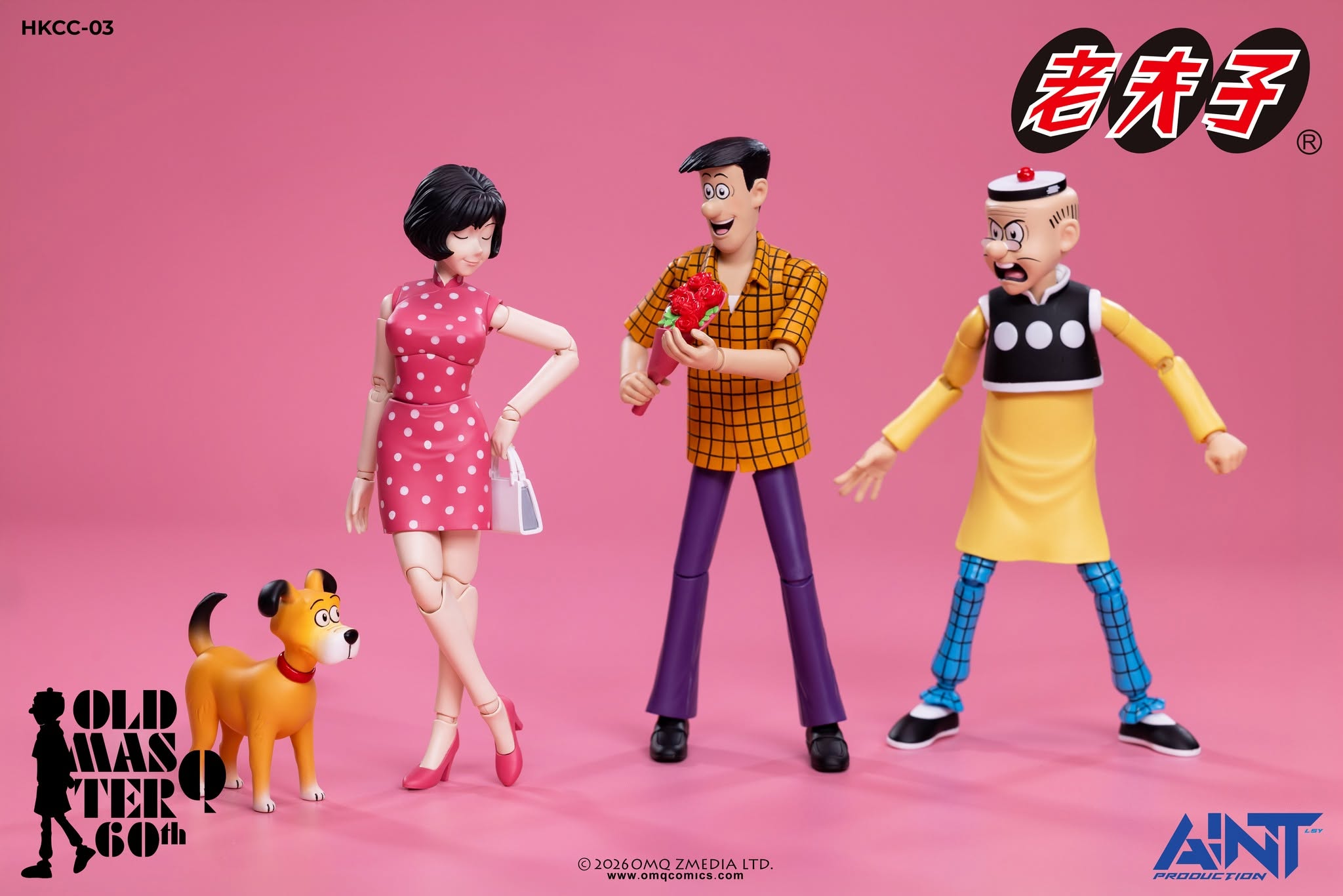 AINT Production 老夫子60週年 1/12 HKCC-03 秦先生 及 陳小姐 套裝 老夫子 可動人偶