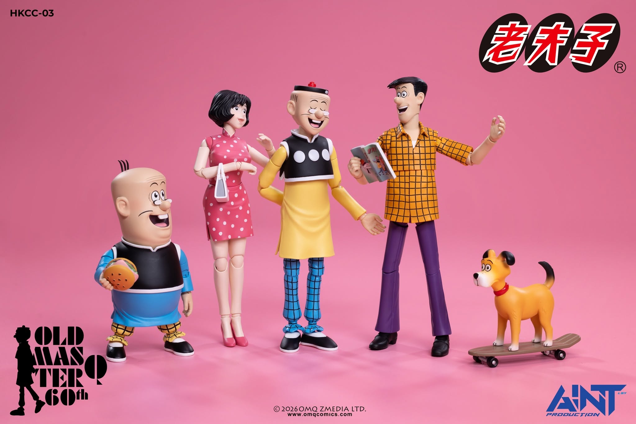 AINT Production 老夫子60週年 1/12 HKCC-03 秦先生 及 陳小姐 套裝 老夫子 可動人偶