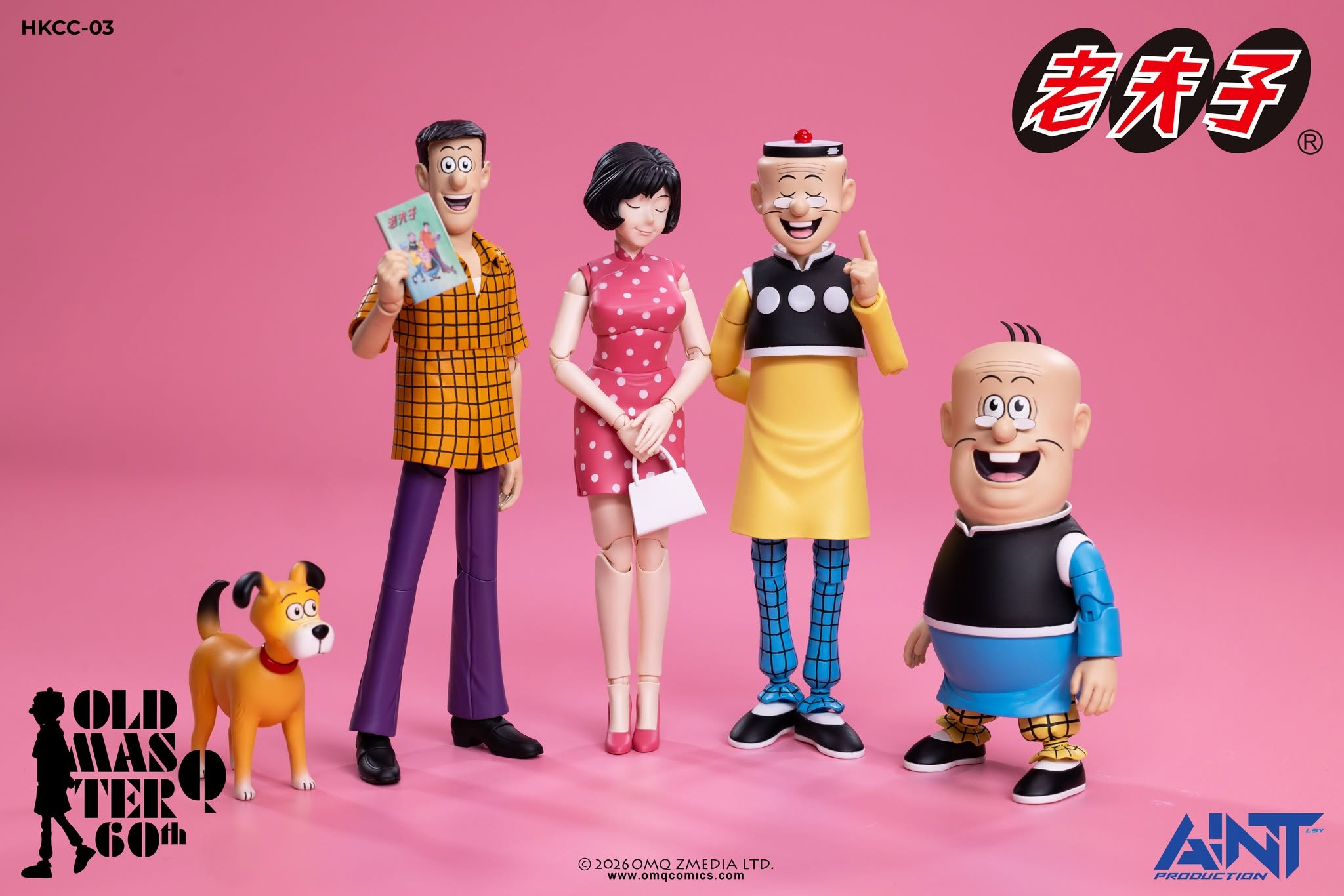 AINT Production 老夫子60週年 1/12 HKCC-03 秦先生 及 陳小姐 套裝 老夫子 可動人偶