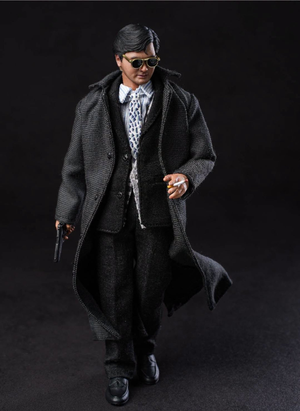 Mountain Studio 1/12 MTS003 鐵血英雄 小馬哥 雙槍英雄 黑風衣版 布衣可動