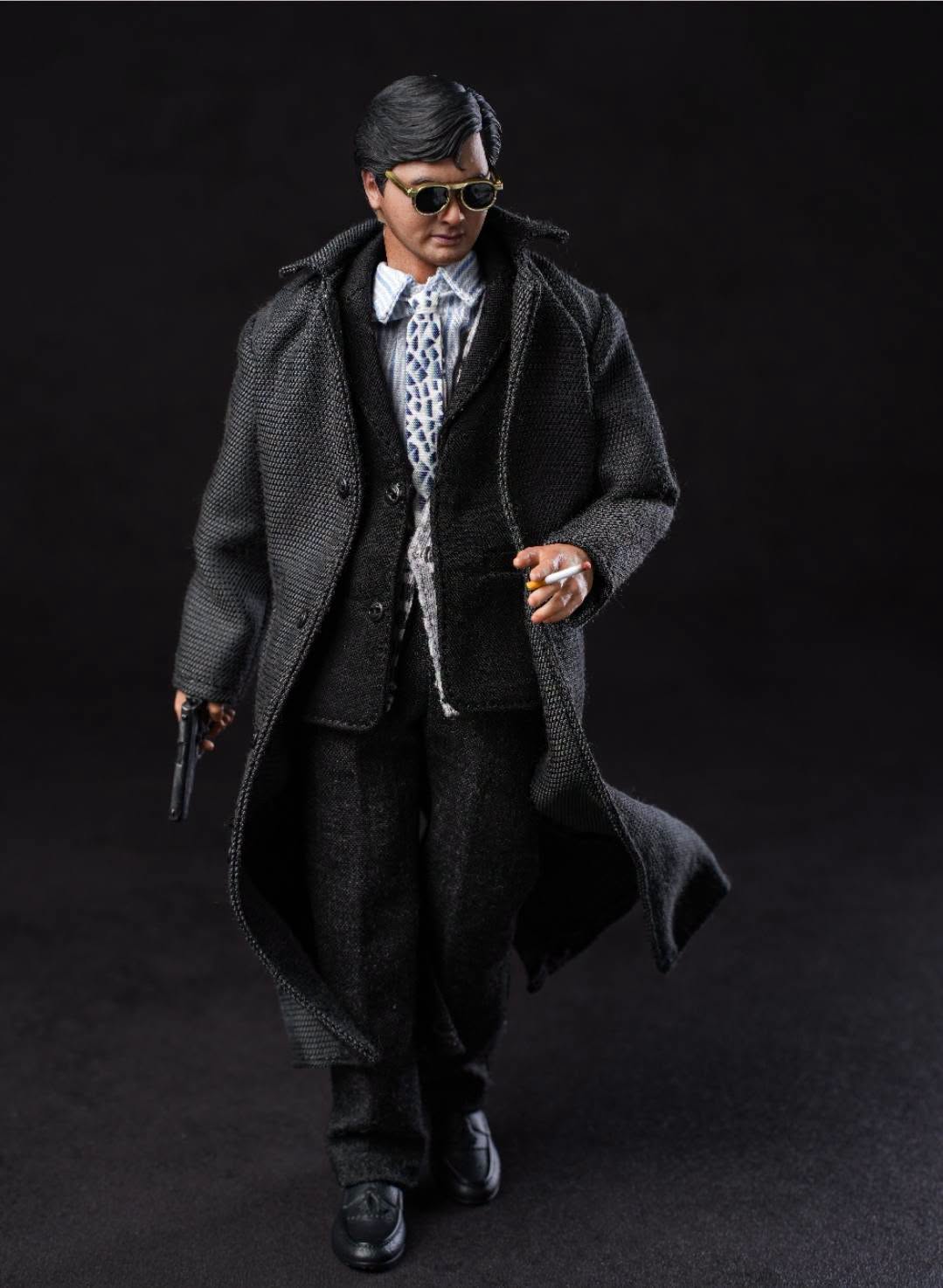 Mountain Studio 1/12 MTS003 鐵血英雄 小馬哥 雙槍英雄 黑風衣版 布衣可動