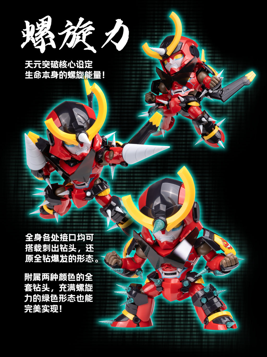 聖斯基 SOSKILL SSK-TTGL-01 Q版 紅蓮螺岩 拼裝模型