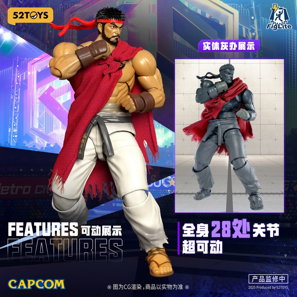 52TOYS 1/12 閃電奇舞 街頭霸王6 隆 RYU 春麗 Chun Li （白色旗袍）可動人偶
