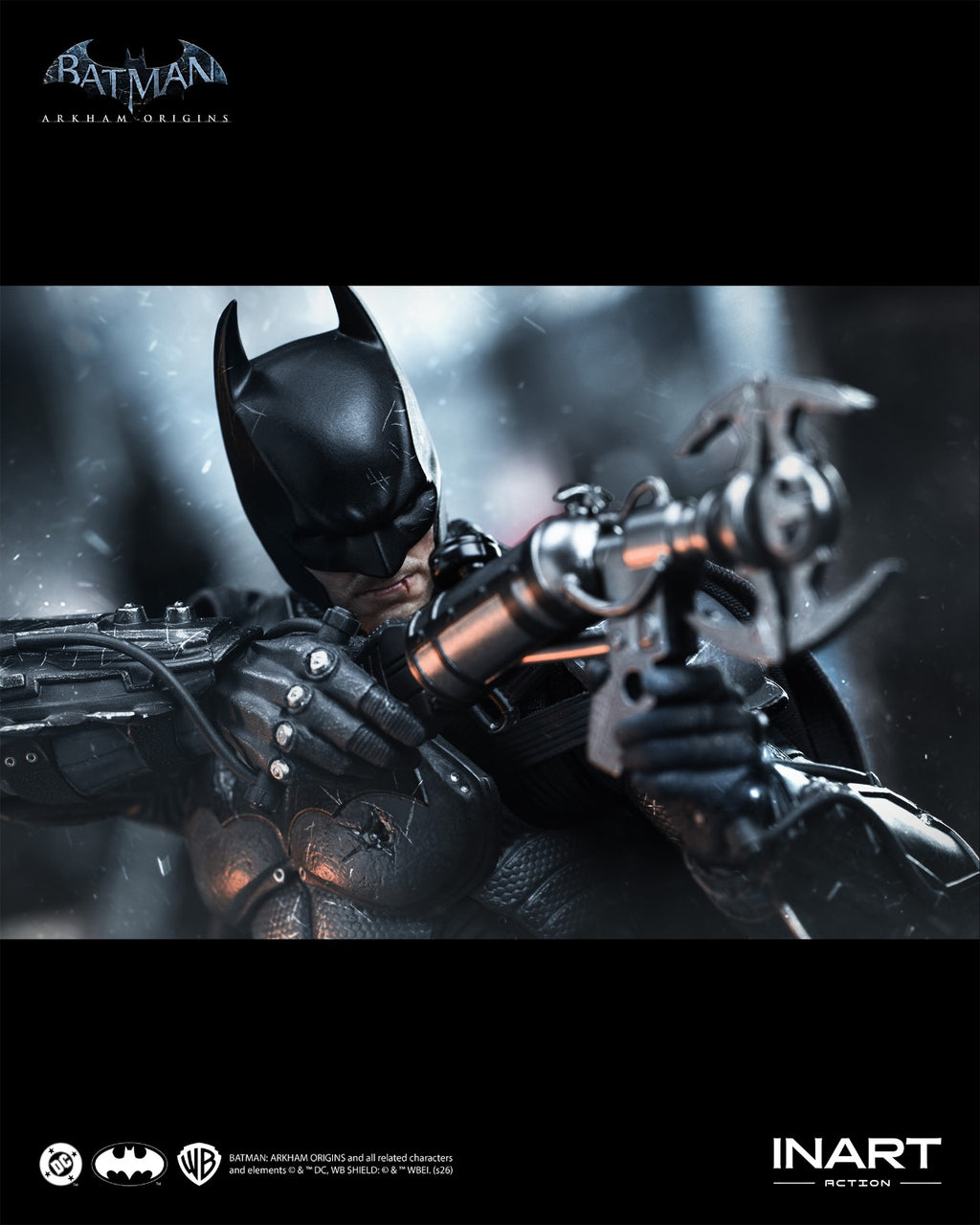 INART 1/12 Batman Arkham 蝙蝠俠 阿卡漢起源 蝙蝠俠 戰損版 Damaged Ver. 可動人偶