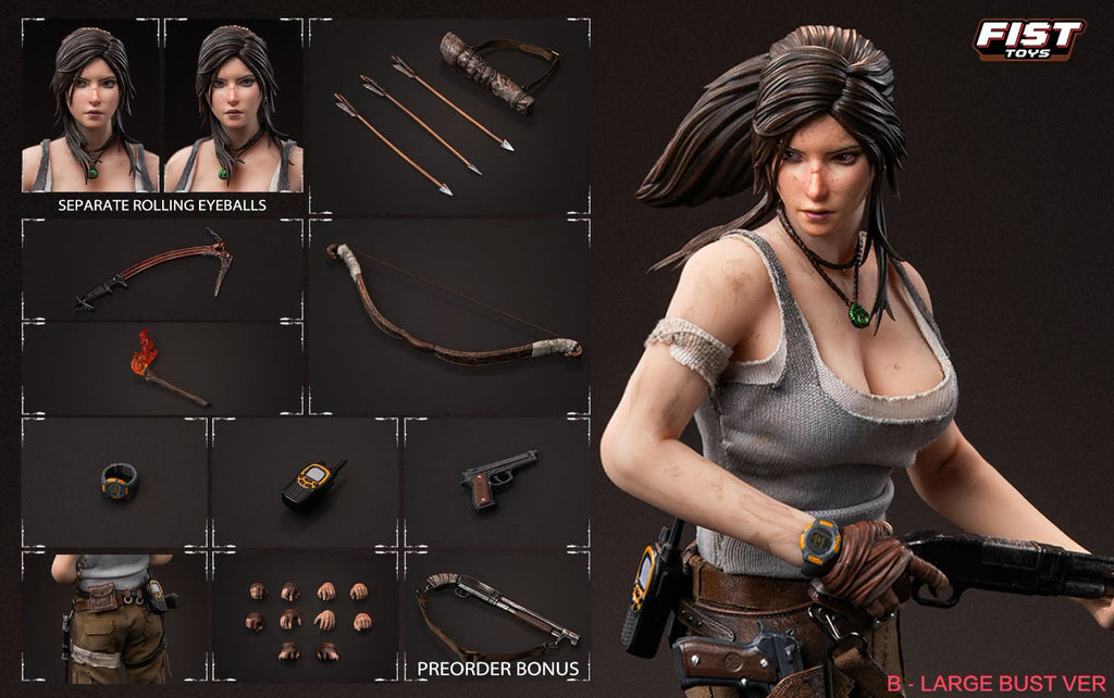 Fist Toys 1/12 FIST-003A FIST-003B &nbsp;叢林女射手 小胸版 大胸版 Jungle Huntress Small Bust Large Bust 可動人偶