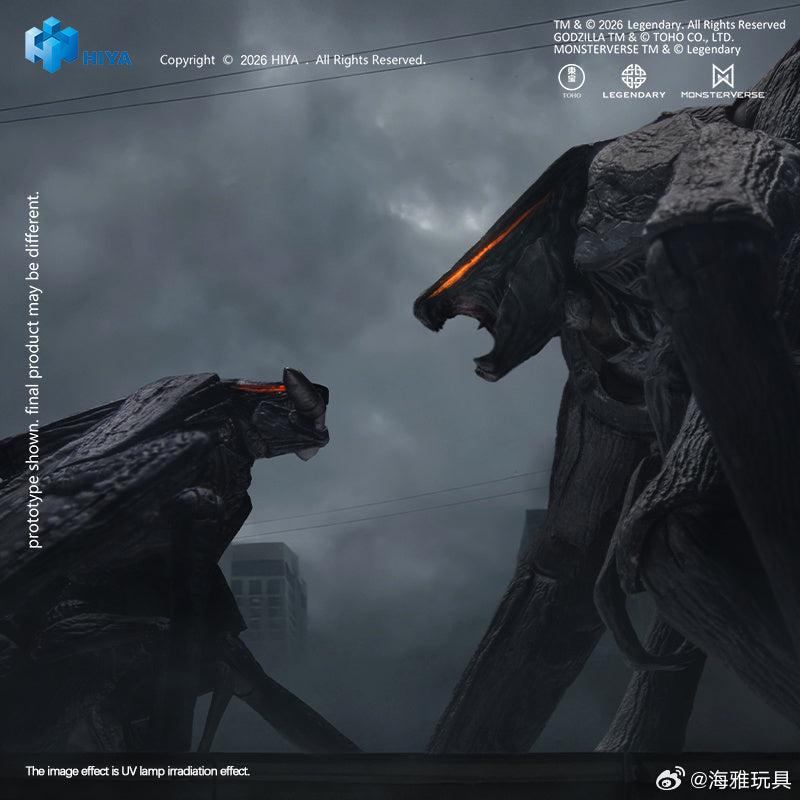 HIYA 海雅 EXQUISITE BASIC系列 SHM 哥斯拉 2014 雌雄穆托套装 可動成品