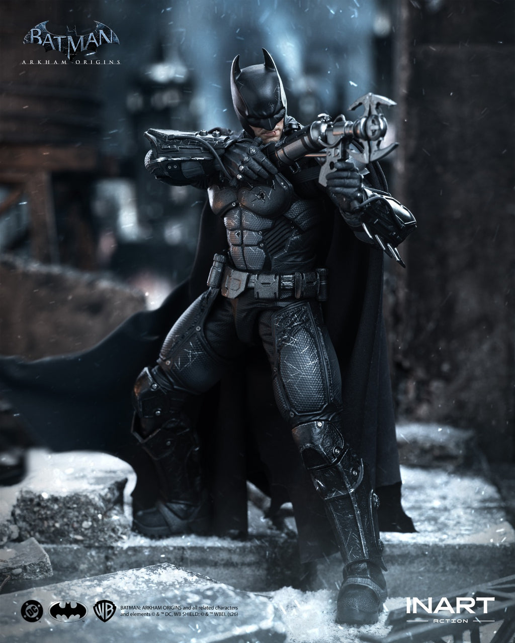 INART 1/12 Batman Arkham 蝙蝠俠 阿卡漢起源 蝙蝠俠 戰損版 Damaged Ver. 可動人偶