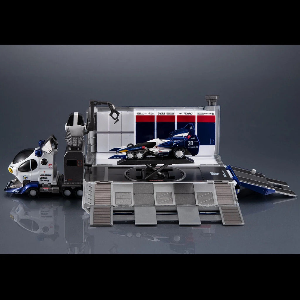 Megahouse CFC 運輸維修車 10V5000 及 超級雷神 附特典 CYBER FORMULA Collection -Heritage Edition- DX FUTURE GPX CYBER FORMULA Sugolegerd 10V5000 ＆ Super Asurada 01 Circuit Mode