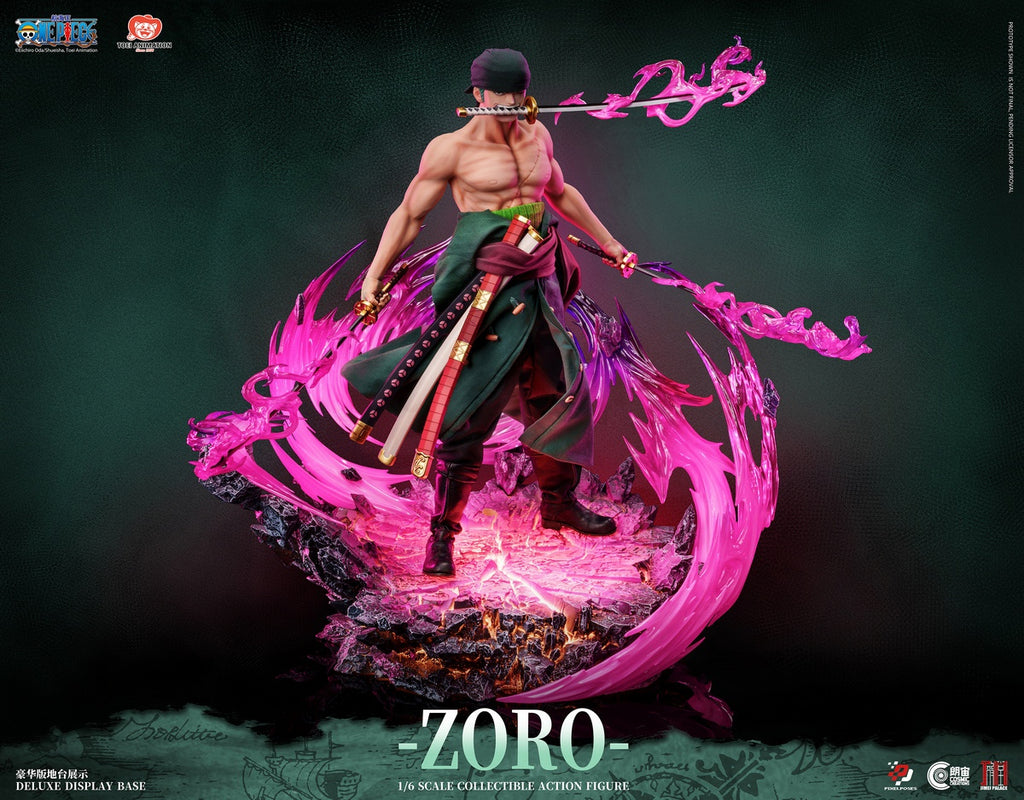 Pixel Poses 朗宙 × 集美殿堂 1/6 航海王 海賊王 One Piece 羅羅諾亞 佐羅 卓洛 Zoro 鉑金矽膠 可動人偶 標準版 豪華版 帶燈光的特效地台