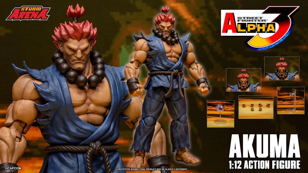 STORM ARENA 1/12 STREET FIGHTER Alpha 3 GOUKI 豪鬼 AKUMA SFSA07 可動人偶