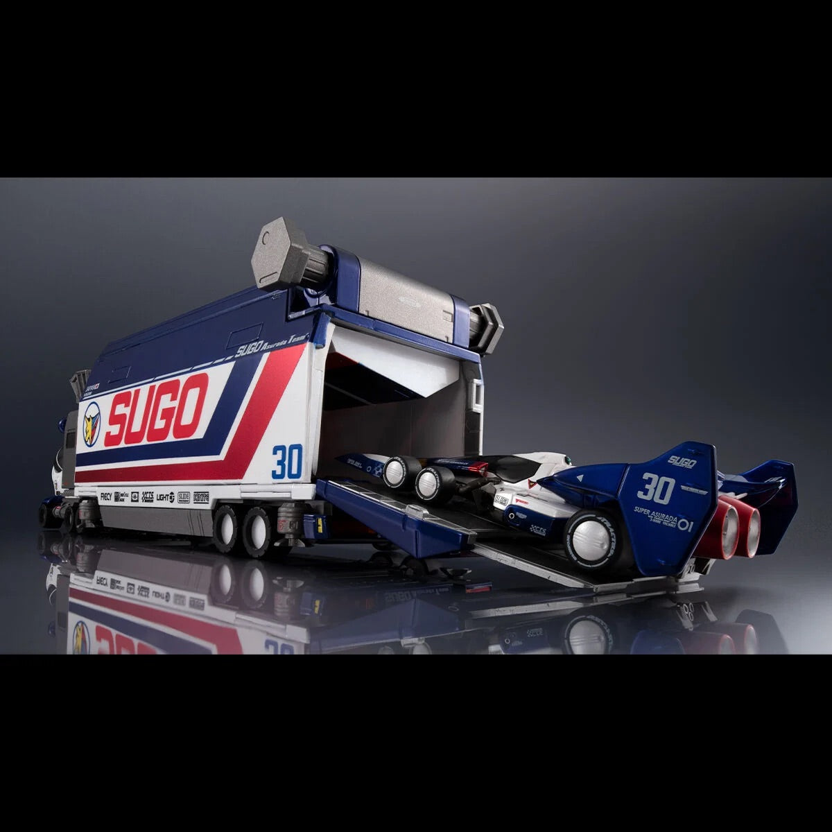 Megahouse CFC 運輸維修車 10V5000 及 超級雷神 附特典 CYBER FORMULA Collection -Heritage Edition- DX FUTURE GPX CYBER FORMULA Sugolegerd 10V5000 ＆ Super Asurada 01 Circuit Mode