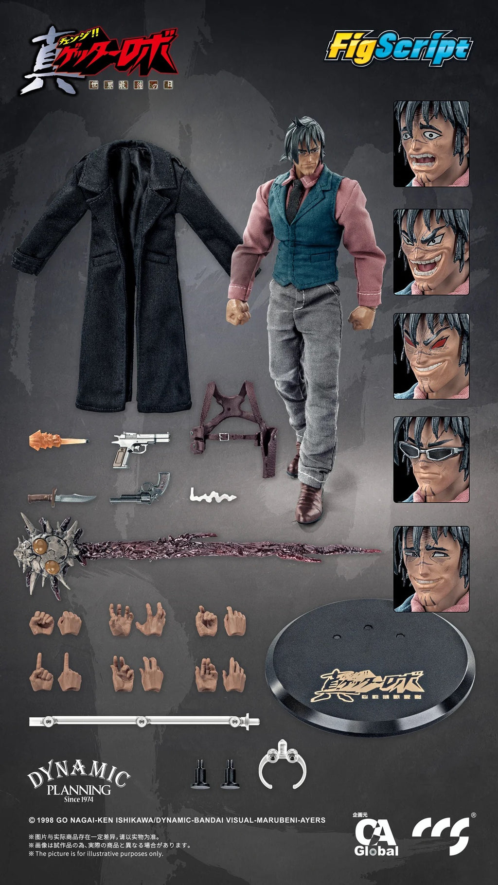 CCSTOYS CCS 鐵魄 FigScript 1/12 真蓋特機器人 世界最後之日 Hayato Jin 神隼人 可動人偶