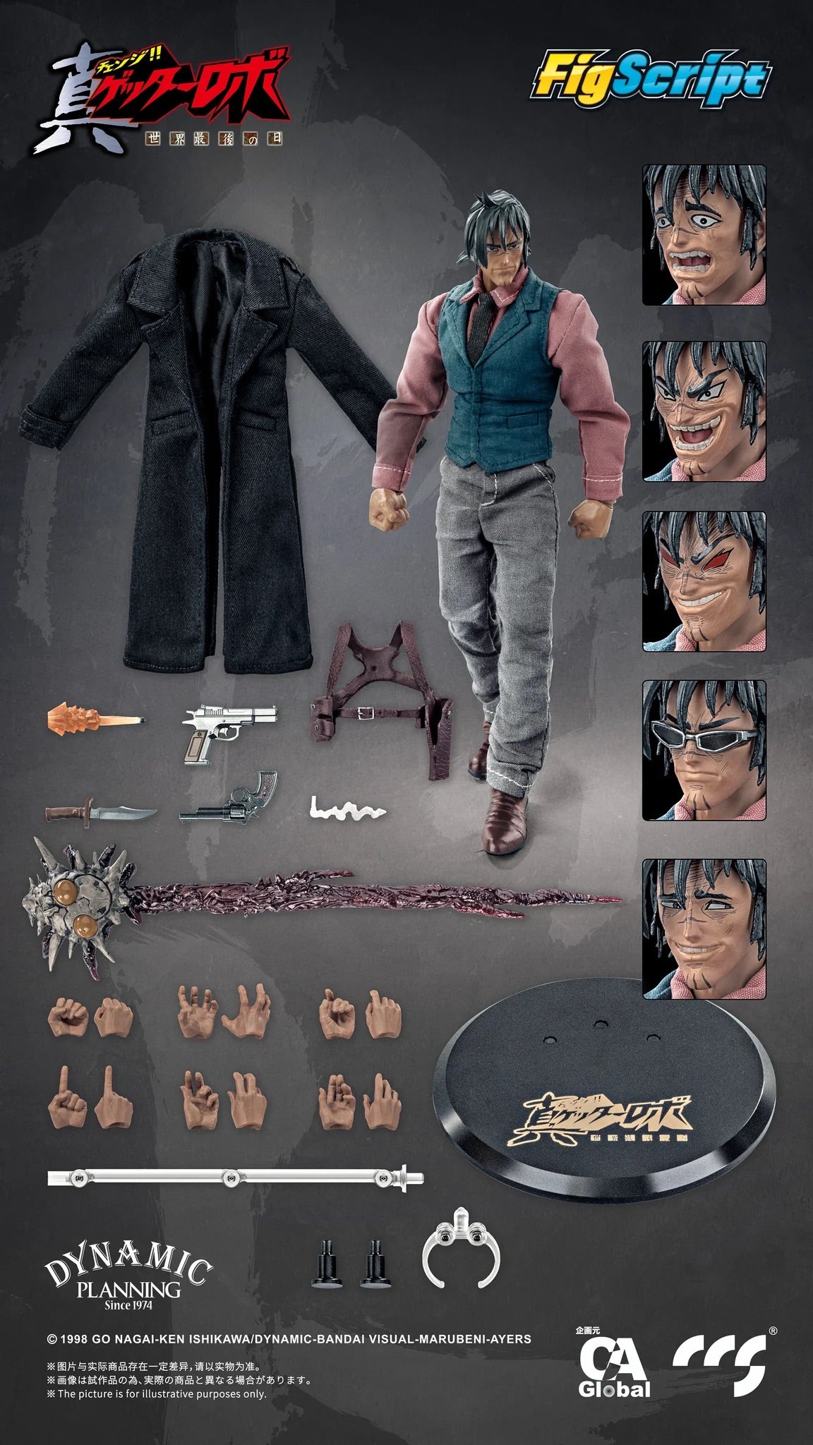 CCSTOYS CCS 鐵魄 FigScript 1/12 真蓋特機器人 世界最後之日 Hayato Jin 神隼人 可動人偶