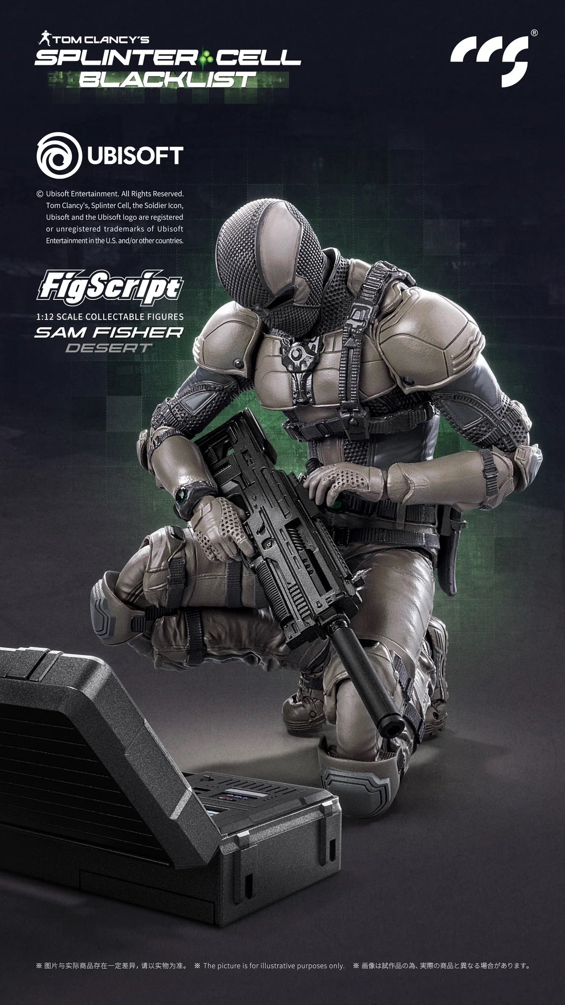 CCSTOYS CCS 鐵魄 FigScript 1/12 SPLINTER CELL BLACKLIST Sam Fisher 山姆 費舍爾 Desert 沙漠 可動人偶