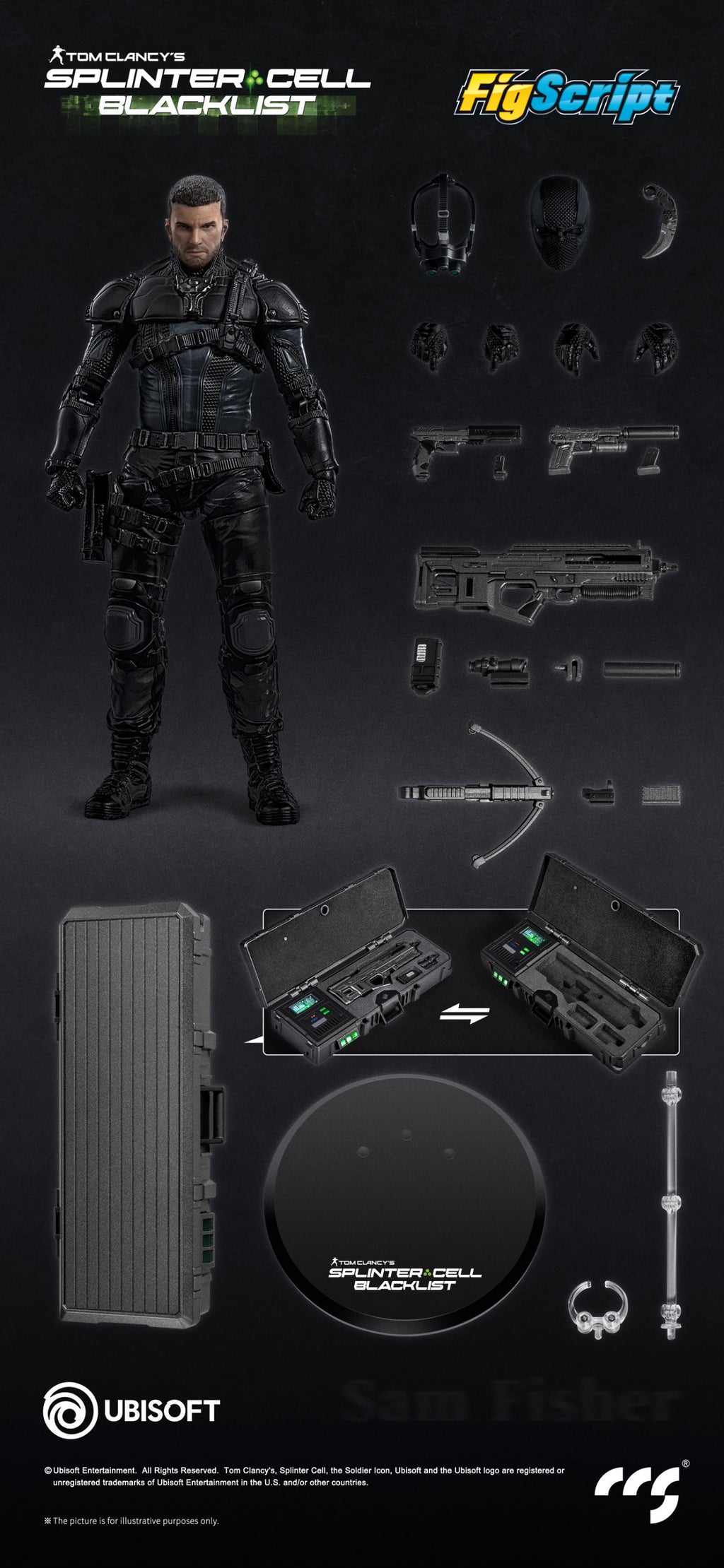 CCSTOYS CCS 鐵魄 FigScript 1/12 Sam Fisher 山姆 費舍爾 可動人偶