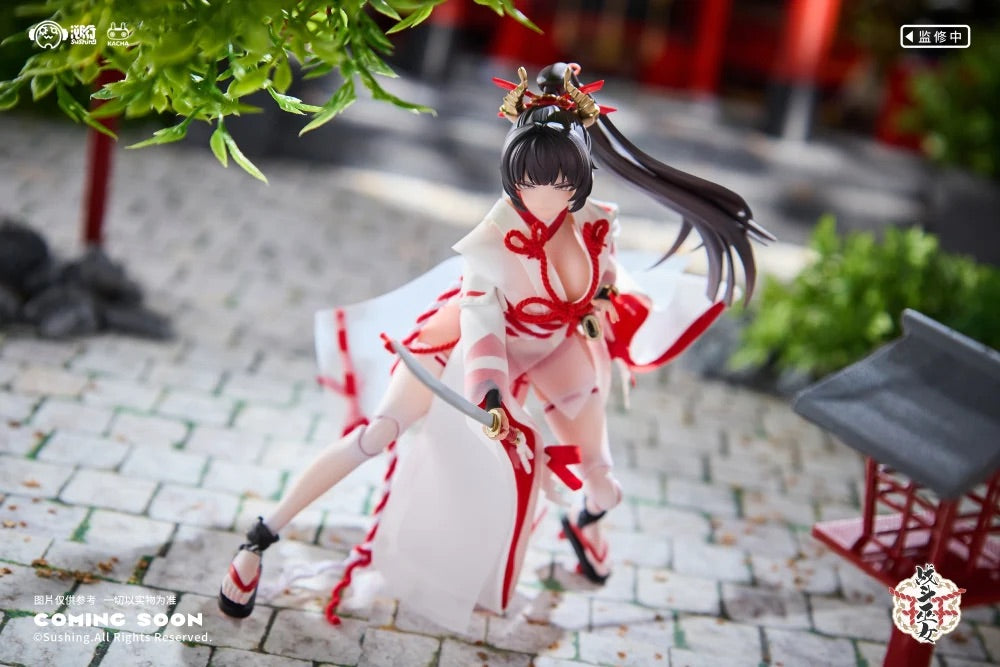 溯行 Sushing 1/12 戰鬥巫女 上藤櫻 可動人偶 （附特典：踩腳襪裸足）