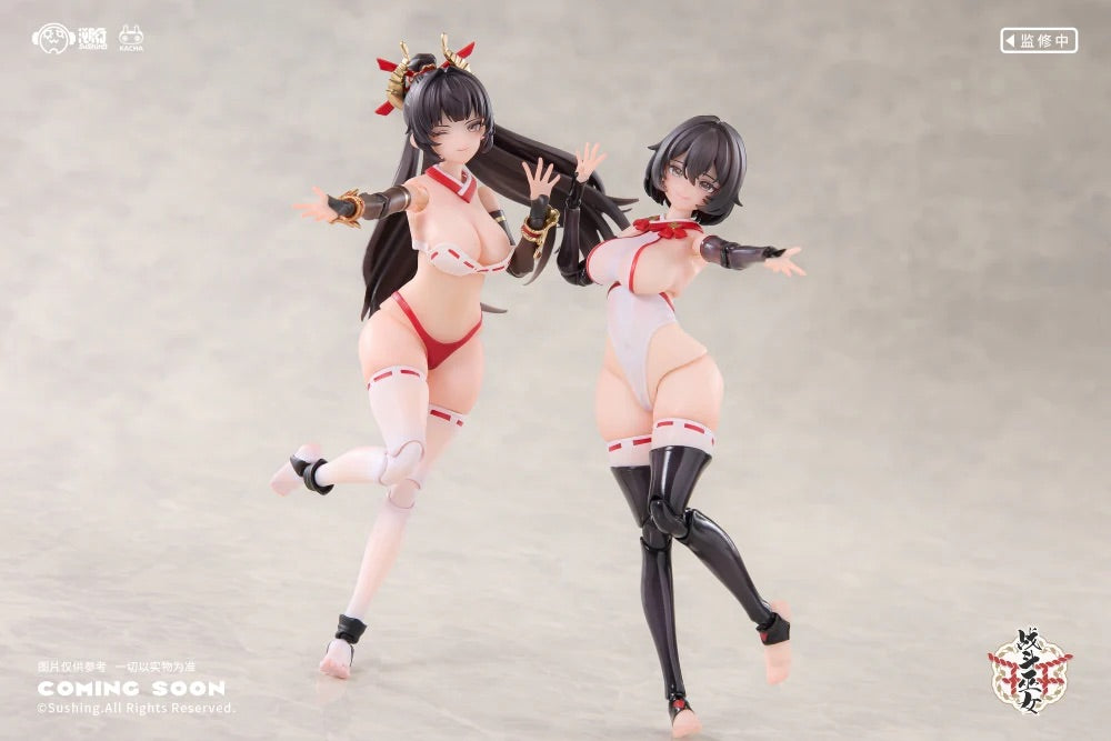 溯行 Sushing 1/12 戰鬥巫女 上藤櫻 可動人偶 （附特典：踩腳襪裸足）