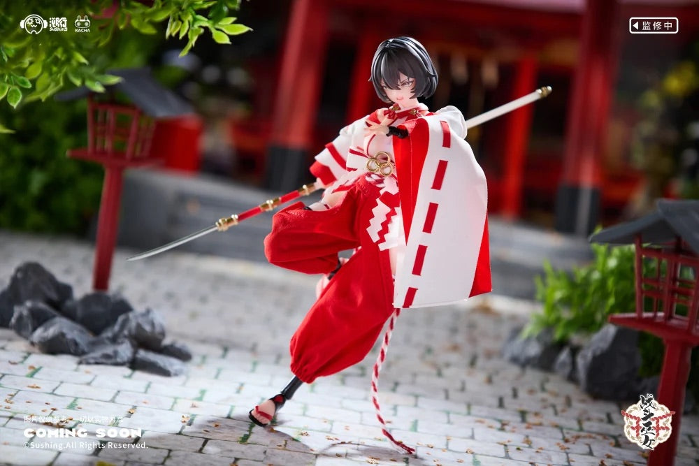 溯行 Sushing 1/12 戰鬥巫女 上滕桔梗 可動人偶 （附特典：踩腳襪裸足）