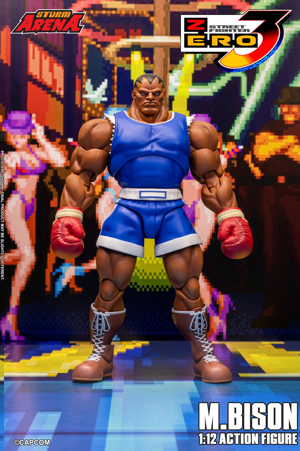 STORM ARENA 1/12 少年街霸 Zero3 m.bison 拳王拜森 SFSA09 可動人偶