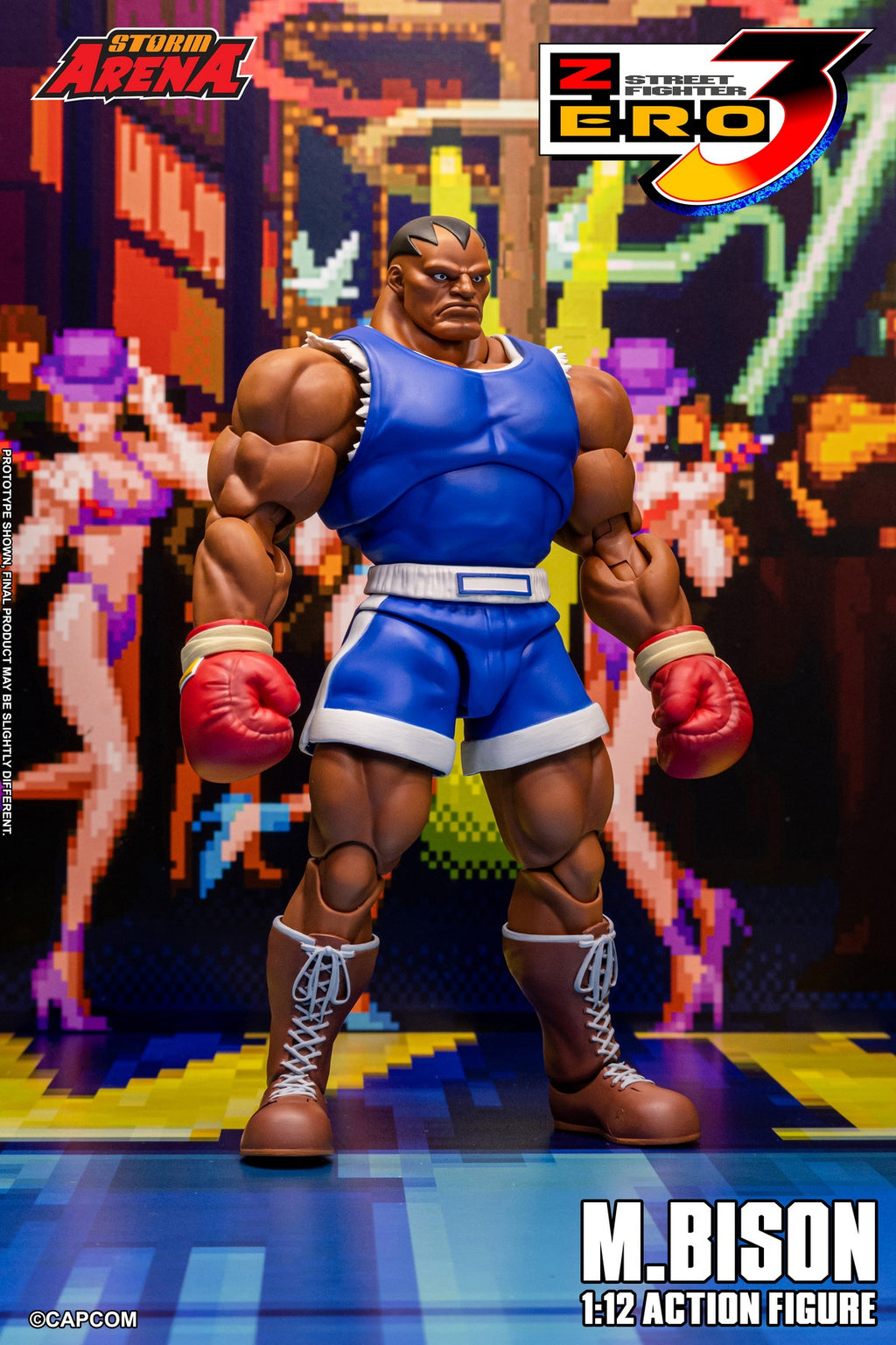 STORM ARENA 1/12 少年街霸 Zero3 m.bison 拳王拜森 SFSA09 可動人偶