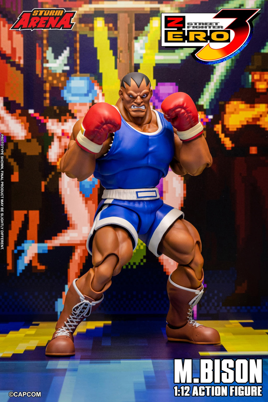 STORM ARENA 1/12 少年街霸 Zero3 m.bison 拳王拜森 SFSA09 可動人偶