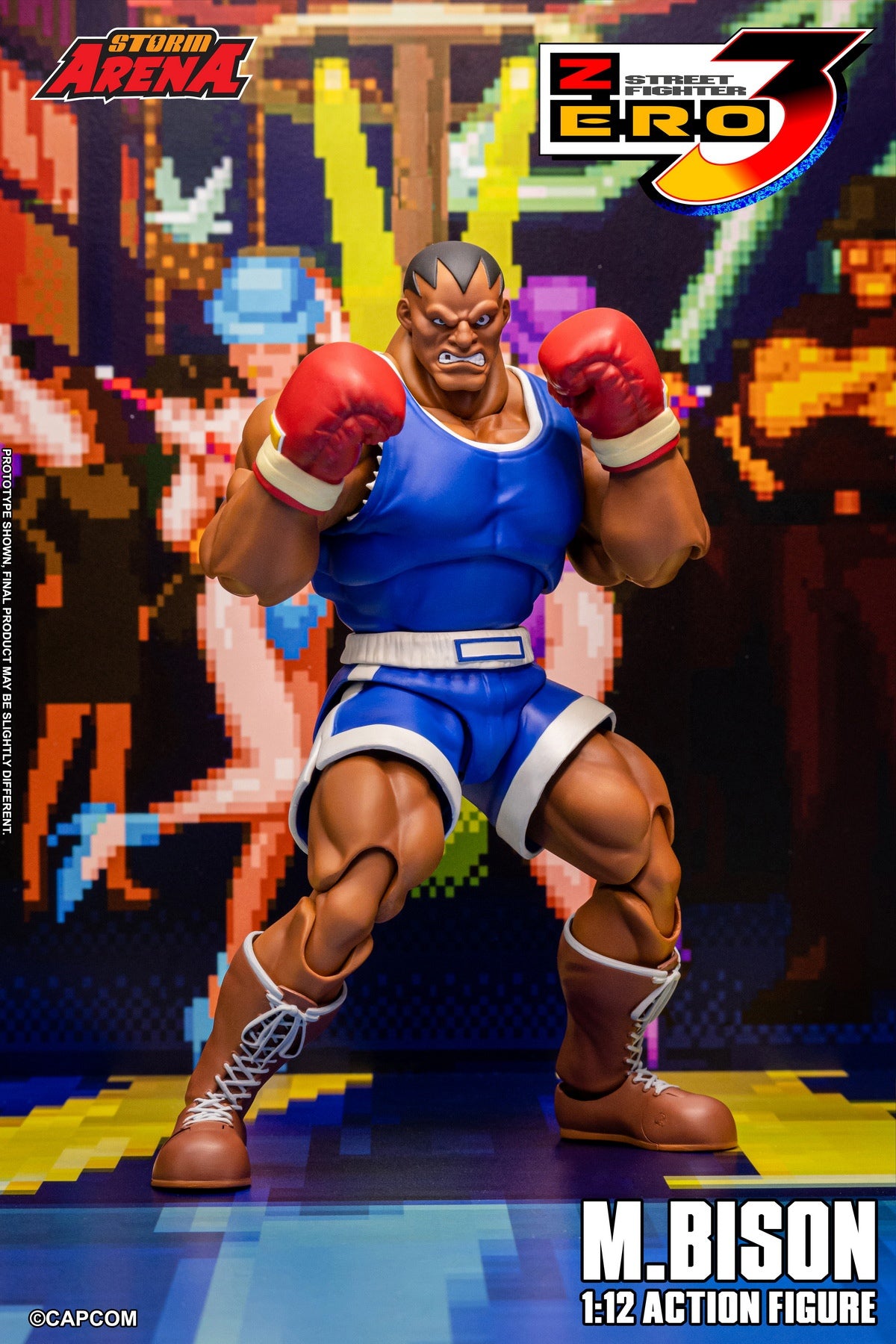 STORM ARENA 1/12 少年街霸 Zero3 m.bison 拳王拜森 SFSA09 可動人偶