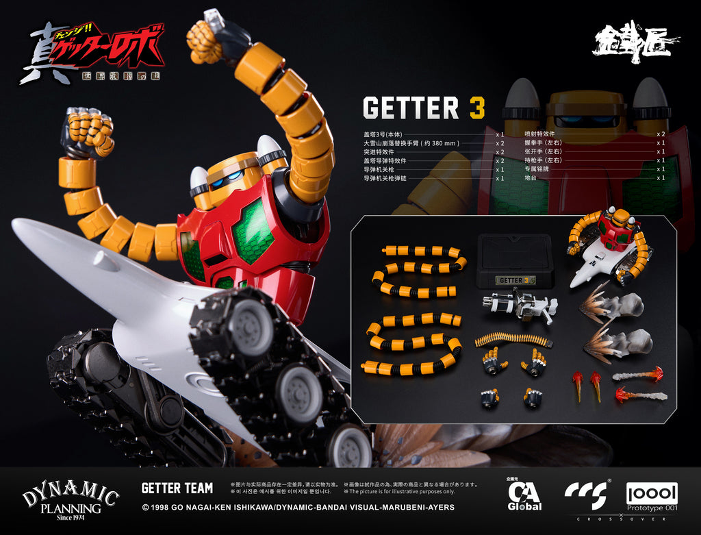 CCSTOYS CCS 鐵魄 鐵匠 真蓋特機器人 世界最後之日 蓋特小隊 Getter Team 合金成品