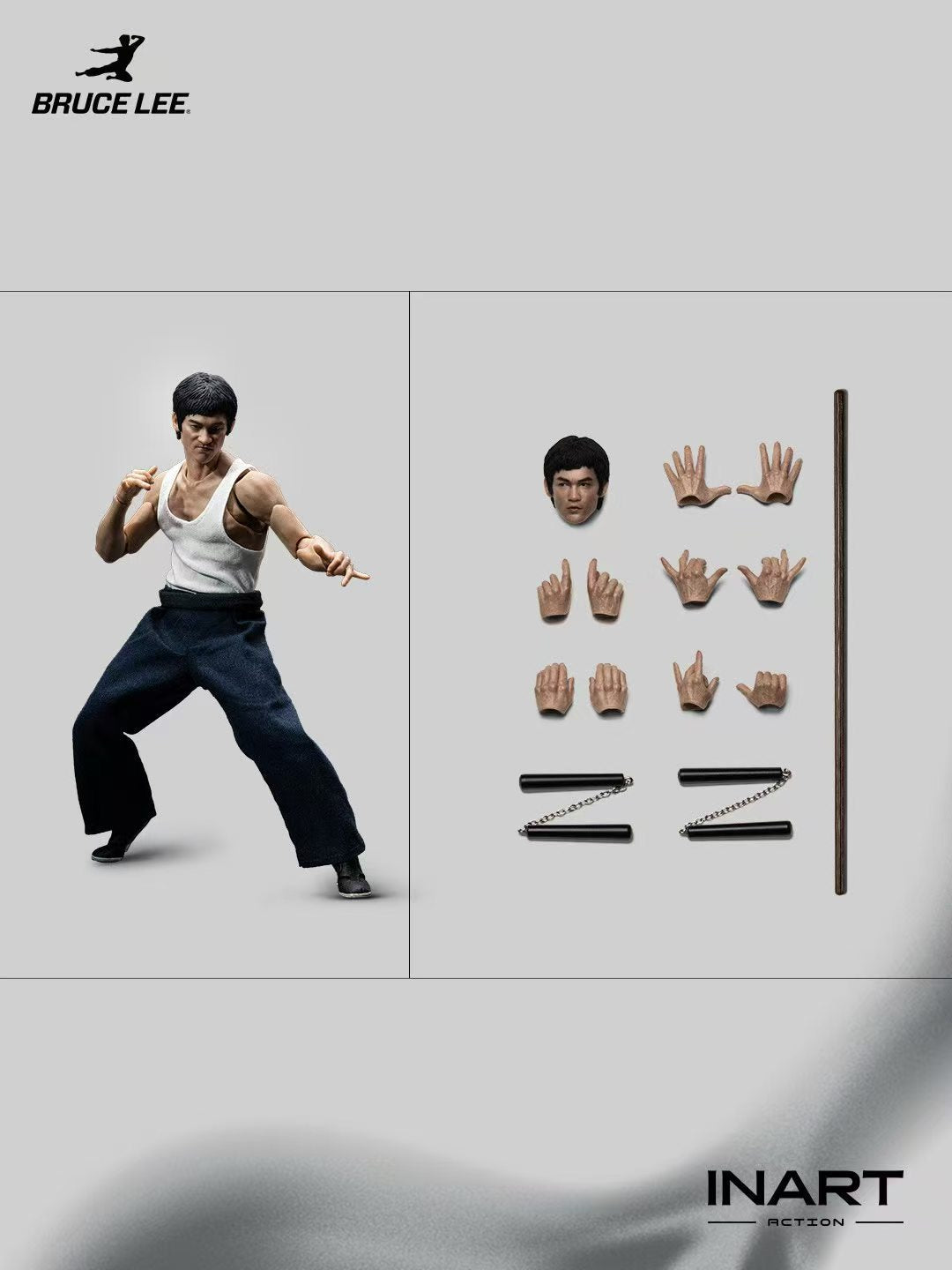 INART 1/12 李小龍 功夫服 Bruce Lee Kung Fu Costume 可動人偶