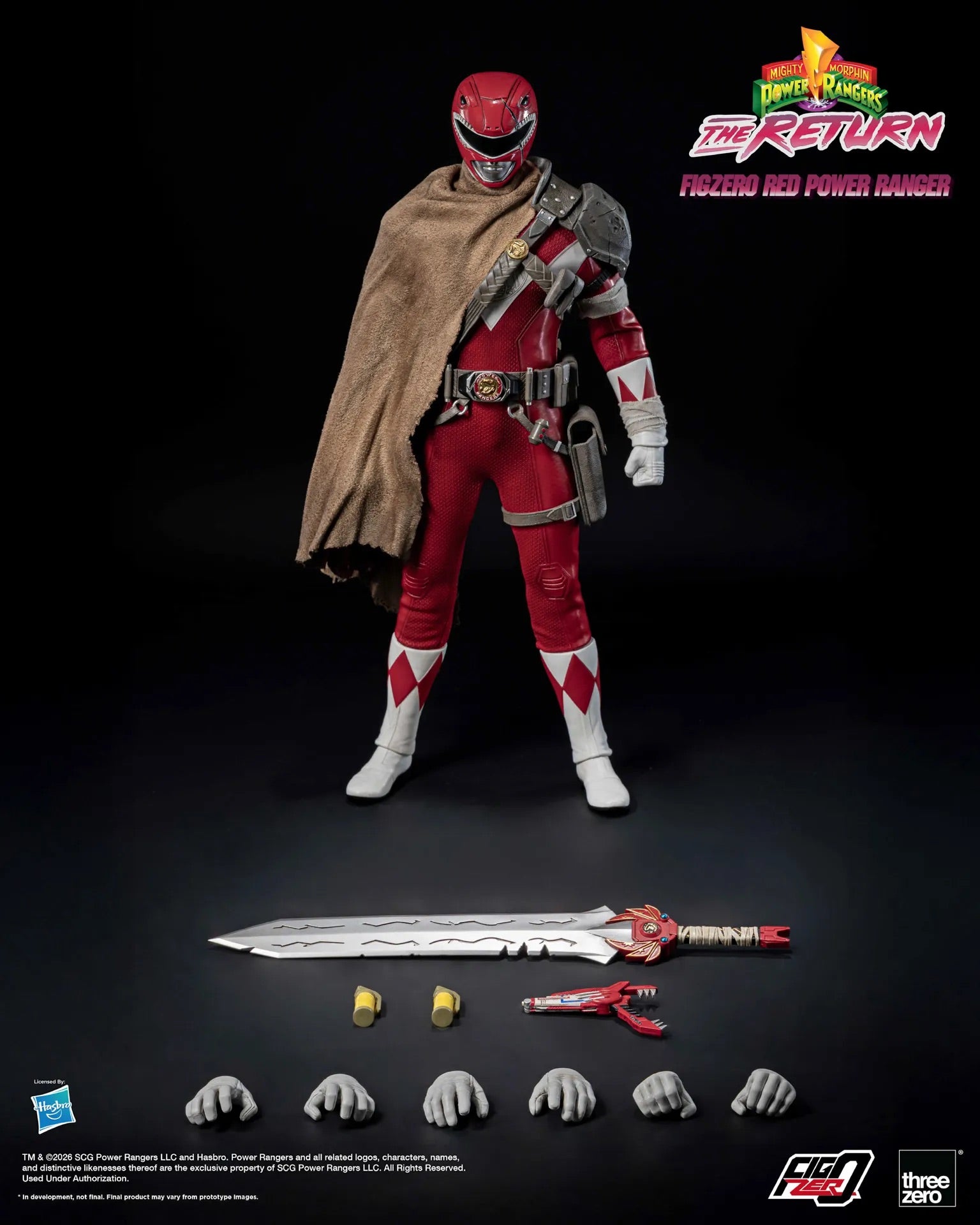 Threezero FigZero 1/6 Mighty Morphin Power Rangers The Return 新 恐龍戰隊 重聚 Red Power Ranger 紅戰士 可動人偶