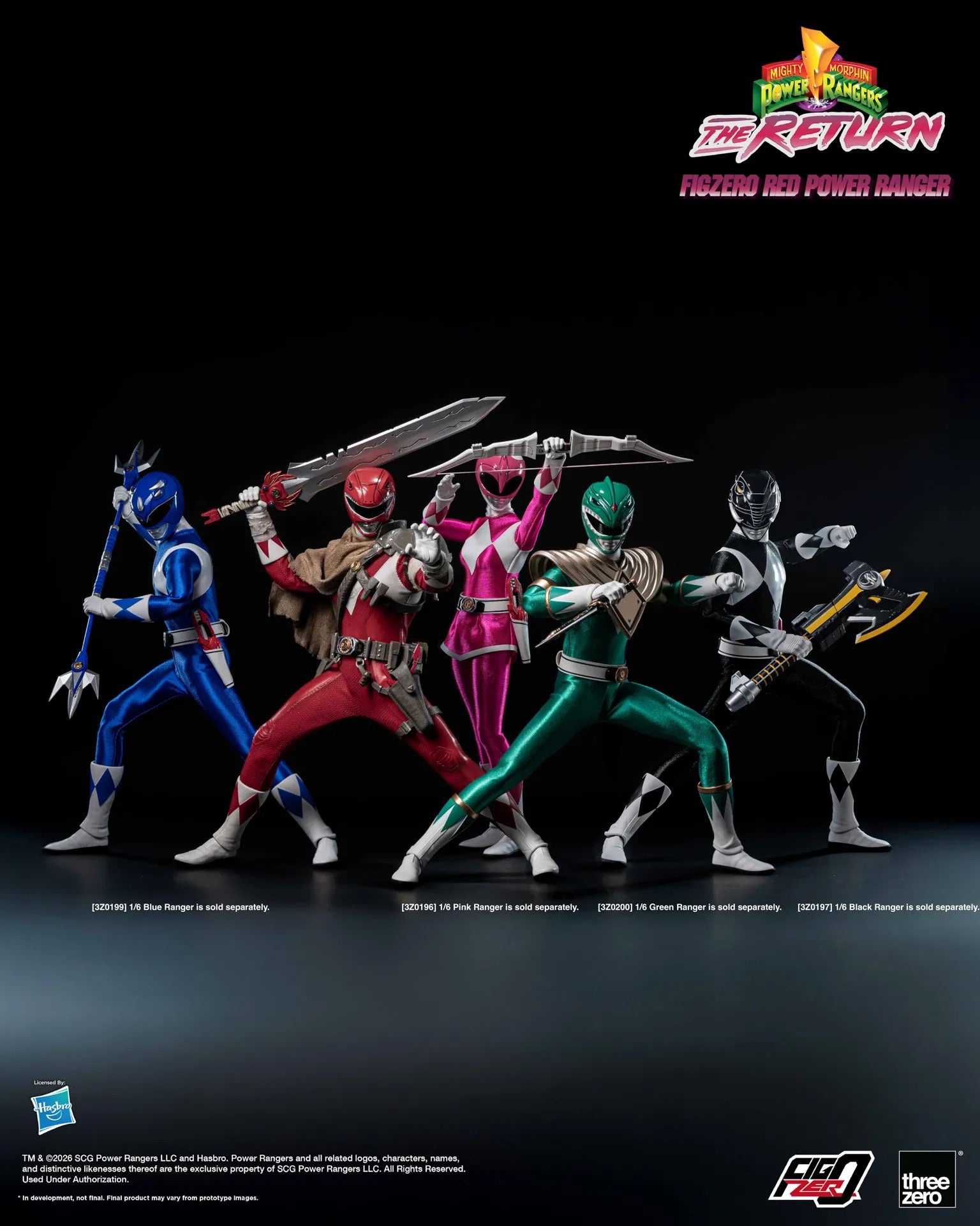 Threezero FigZero 1/6 Mighty Morphin Power Rangers The Return 新 恐龍戰隊 重聚 Red Power Ranger 紅戰士 可動人偶
