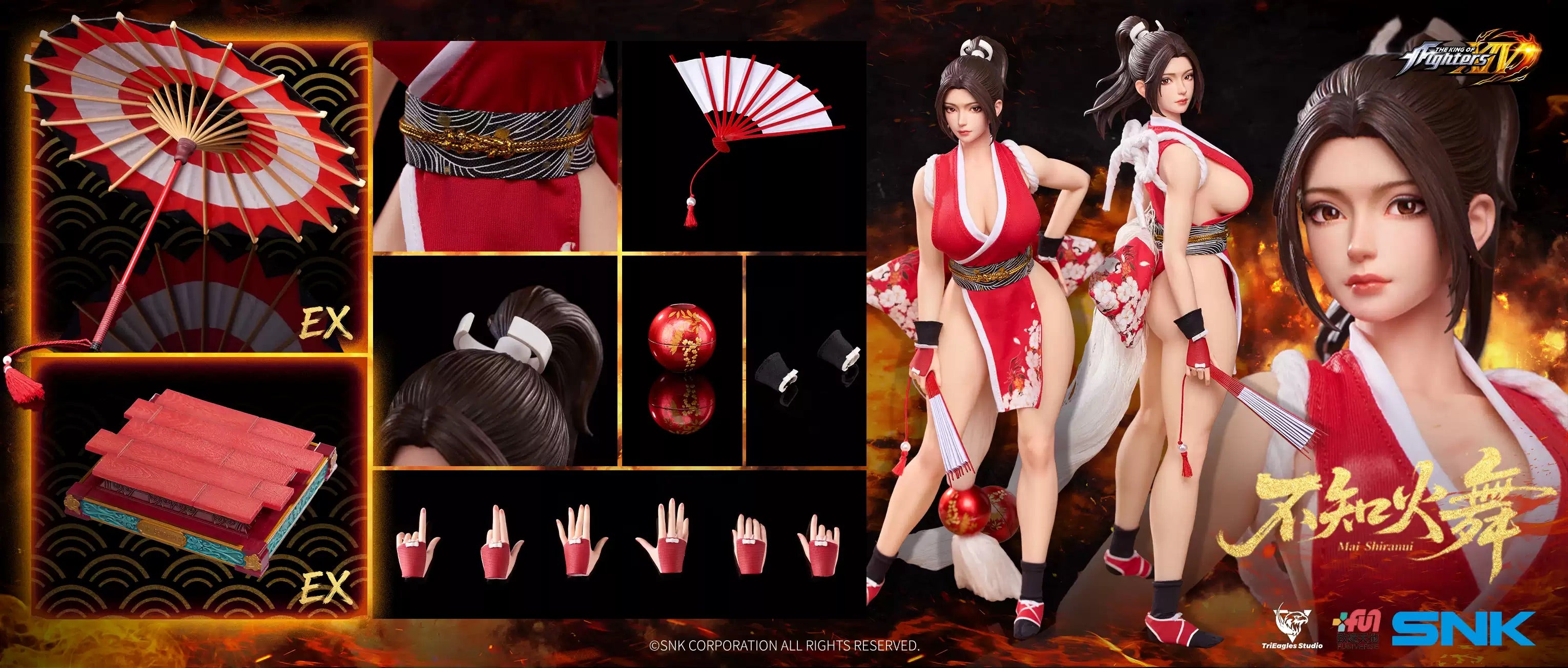 TRIEAGLES STUDIO 閃鷹 1/6 SNK 拳皇 不知火舞 珍藏版  EX至臻版 可動人偶