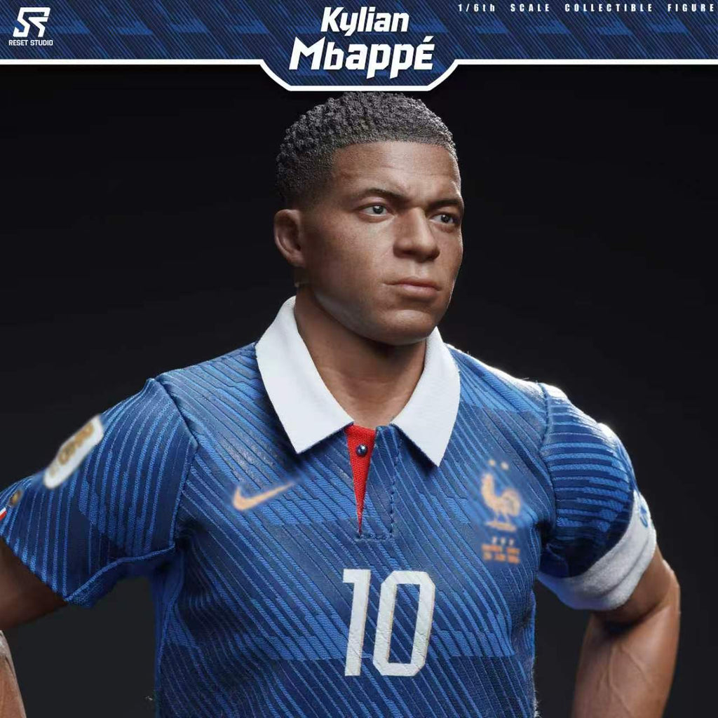Reset Studio 1/6 RS-0016 Kylian Mbappe 姆巴佩 可動眼 人偶 預訂特典 紅色 藍色眼罩各1條 限量399體