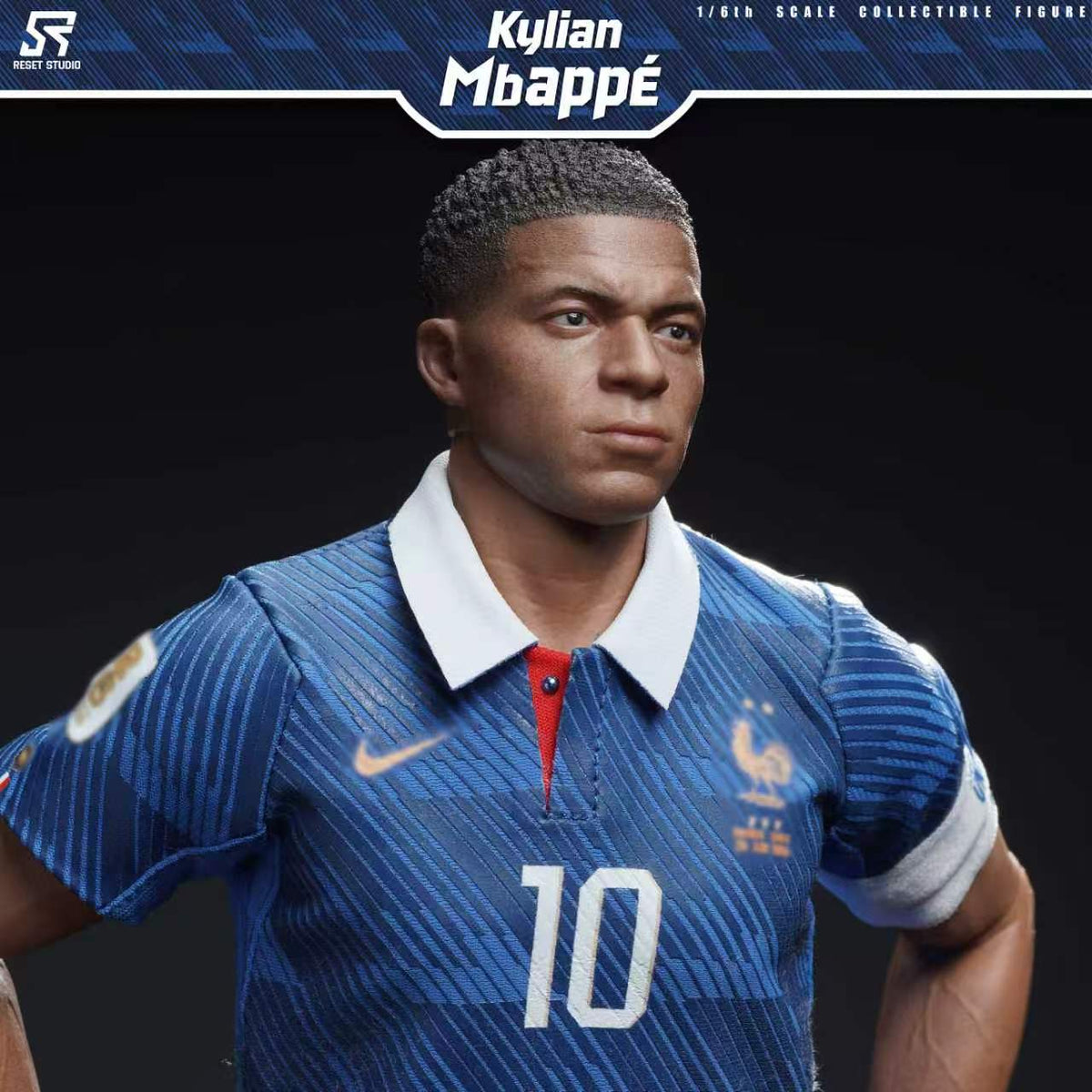 Reset Studio 1/6 RS-0016 Kylian Mbappe 姆巴佩 可動眼 人偶 預訂特典 紅色 藍色眼罩各1條 限量399體