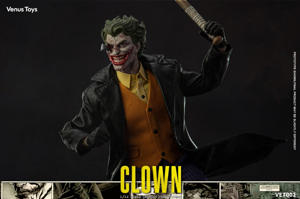 Venus Toys 1/12 VET002 犯罪王子 THE CLOWN 小丑 JOKER 特典 帆布單肩包 + 整包美鈔 可動人偶
