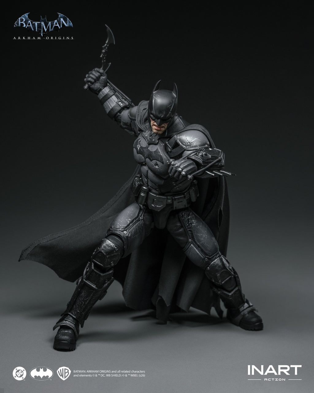 INART 1/12 Batman Arkham 蝙蝠俠 阿卡漢起源 蝙蝠俠 戰損版 Damaged Ver. 可動人偶