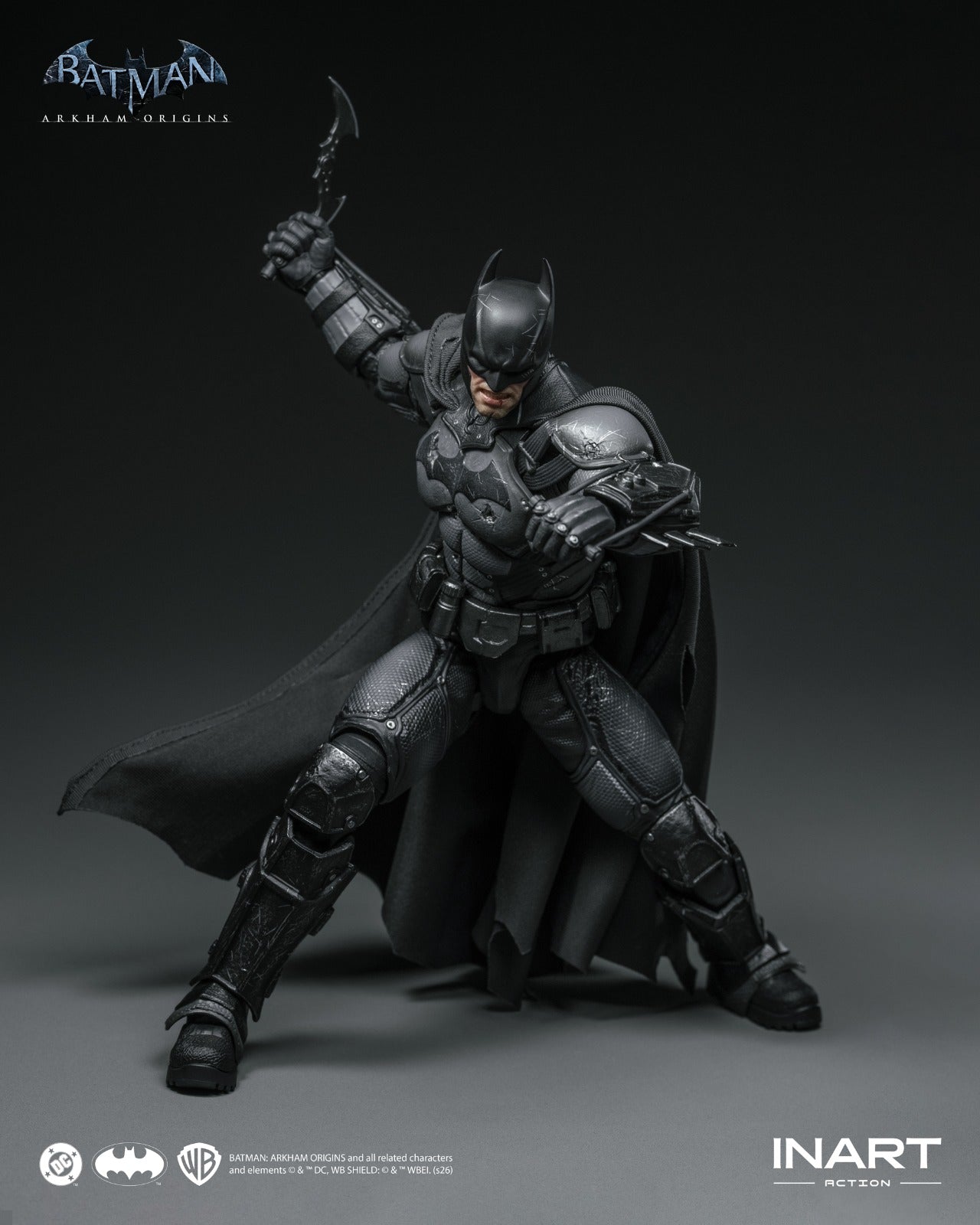 INART 1/12 Batman Arkham 蝙蝠俠 阿卡漢起源 蝙蝠俠 戰損版 Damaged Ver. 可動人偶