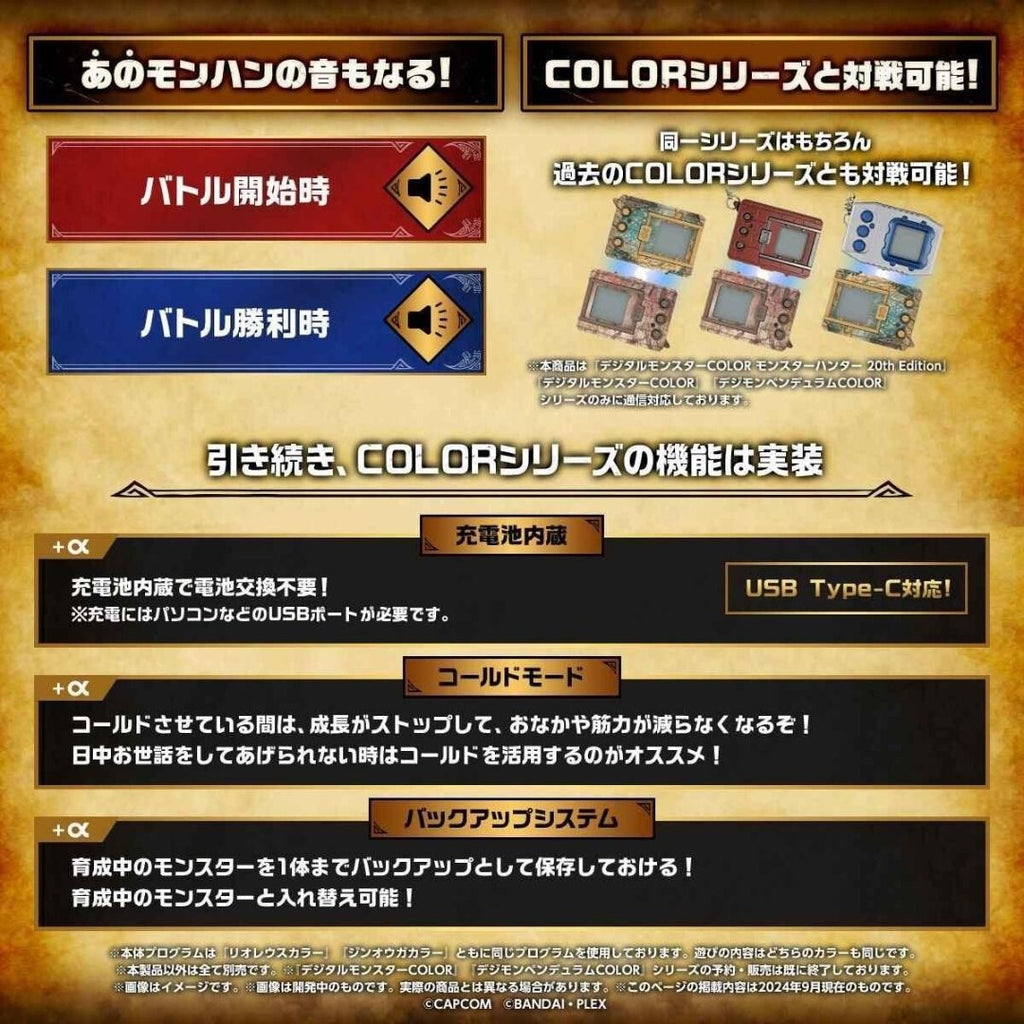 Bandai x Monster Hunter 魂限 數碼暴龍機 20週年 雄火龍款 雷狼龍款