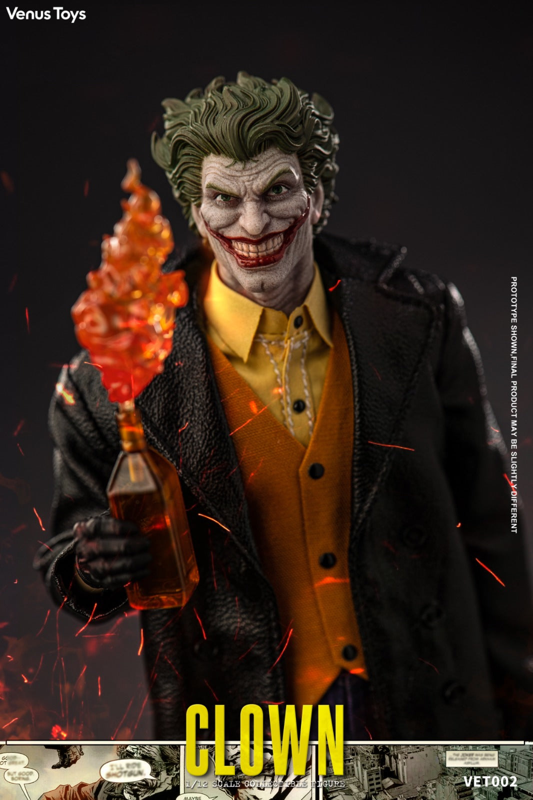 Venus Toys 1/12 VET002 犯罪王子 THE CLOWN 小丑 JOKER 特典 帆布單肩包 + 整包美鈔 可動人偶