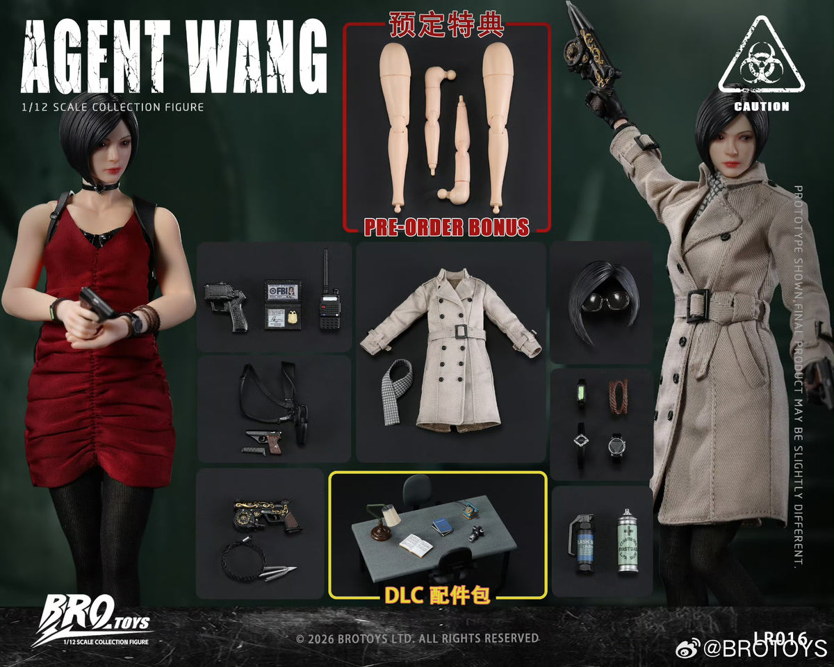 BROTOYS 1/12 LR016 LW016-1 王探員 Agent Wang DLC場景配件包 可動人偶