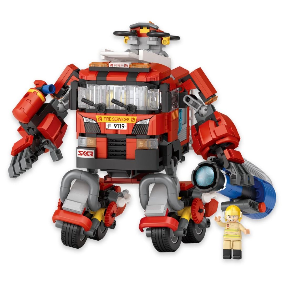 LOZ Fire Truck 消防車機甲 迷你積木