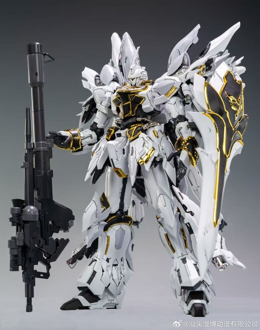 彗星科技 MG 1/100 白狼三倍速 白色 職藝人 GK 新安洲 Sinanju 合金骨架 拼裝模型