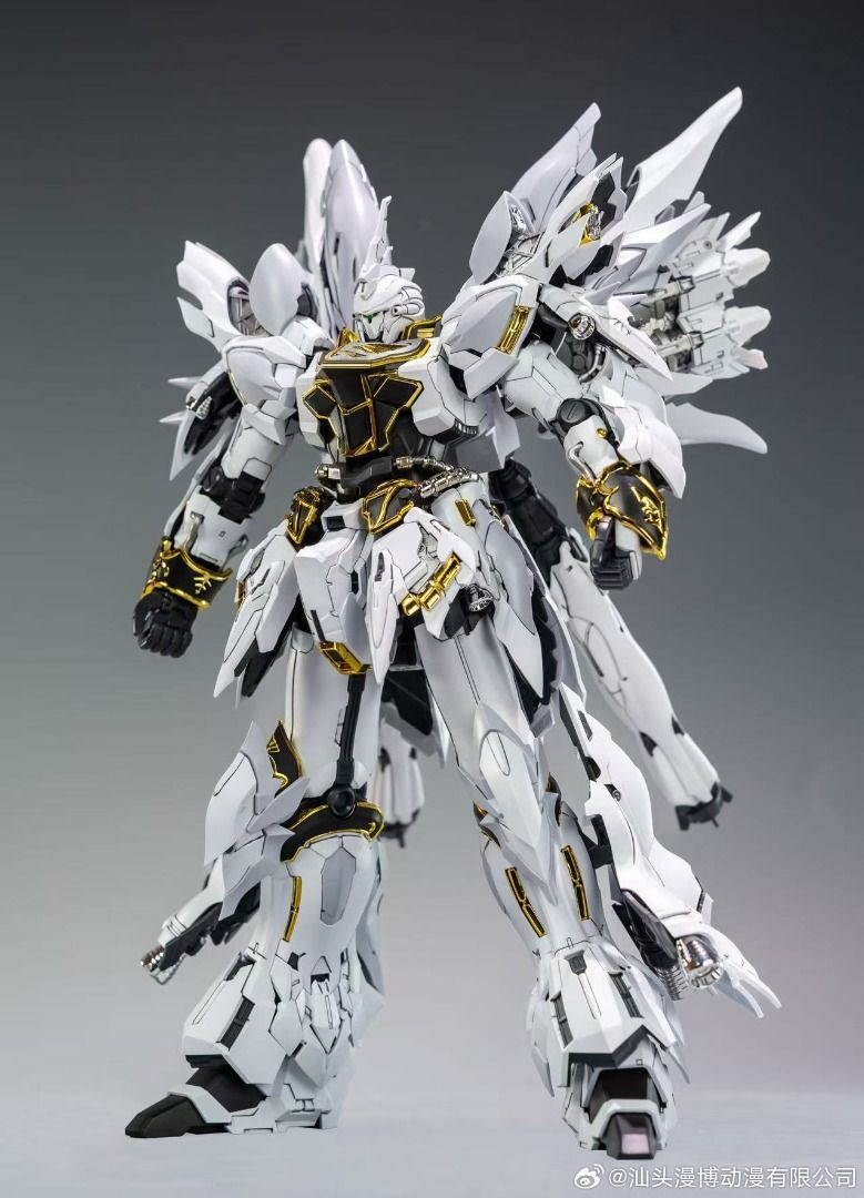 彗星科技 MG 1/100 白狼三倍速 白色 職藝人 GK 新安洲 Sinanju 合金骨架 拼裝模型