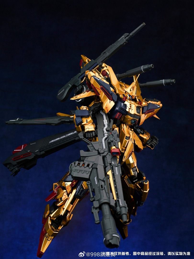 神馬模型 MG 1/100 黃金武士 百式 改 曉 全武裝形態 初回特典 合金骨架 組裝模型