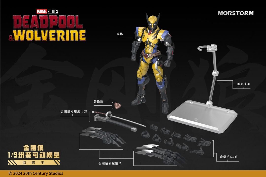 MORSTORM 魔力風暴 1/9 DEADPOOL 死侍 & Wolverine 金鋼狼 拼裝模型