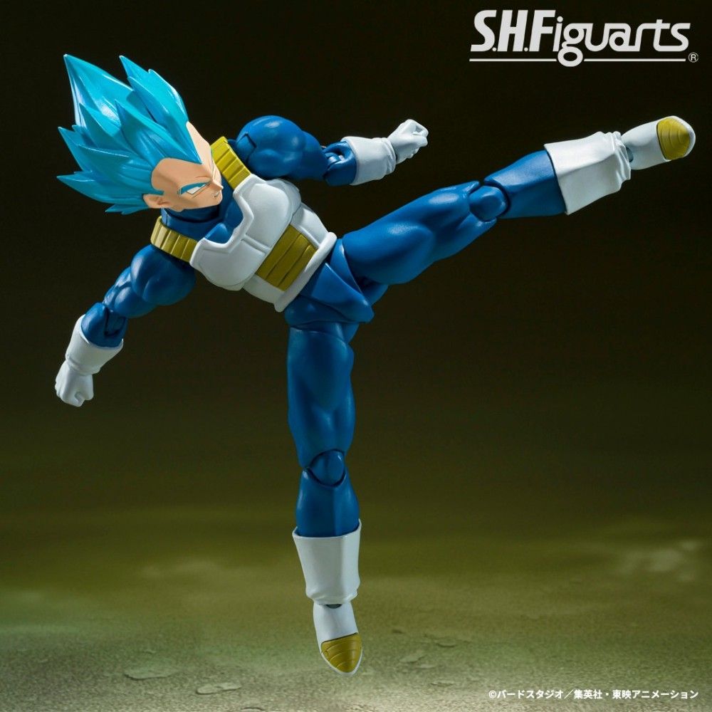 Bandai 1/12 SHF 超級撒亞人 SSGSS 藍髮 神 比達 堅定不移的撒亞人的驕傲 可動人偶
