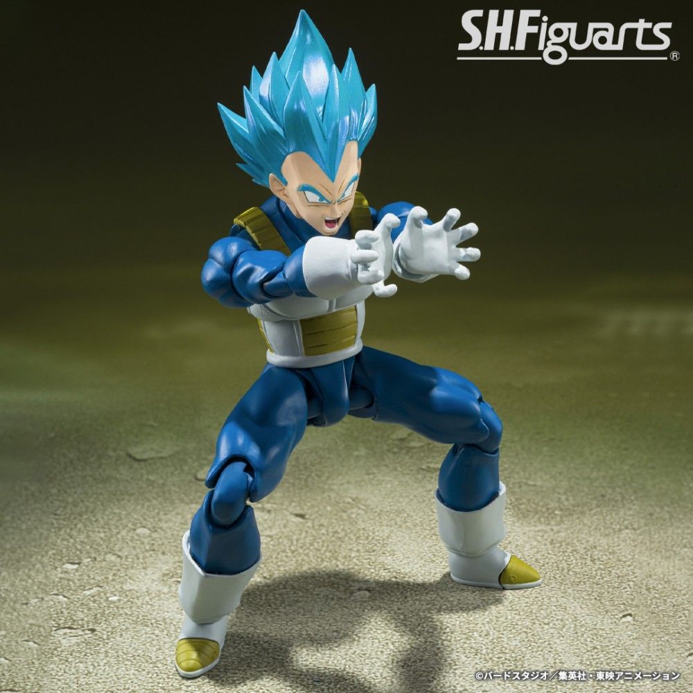 Bandai 1/12 SHF 超級撒亞人 SSGSS 藍髮 神 比達 堅定不移的撒亞人的驕傲 可動人偶