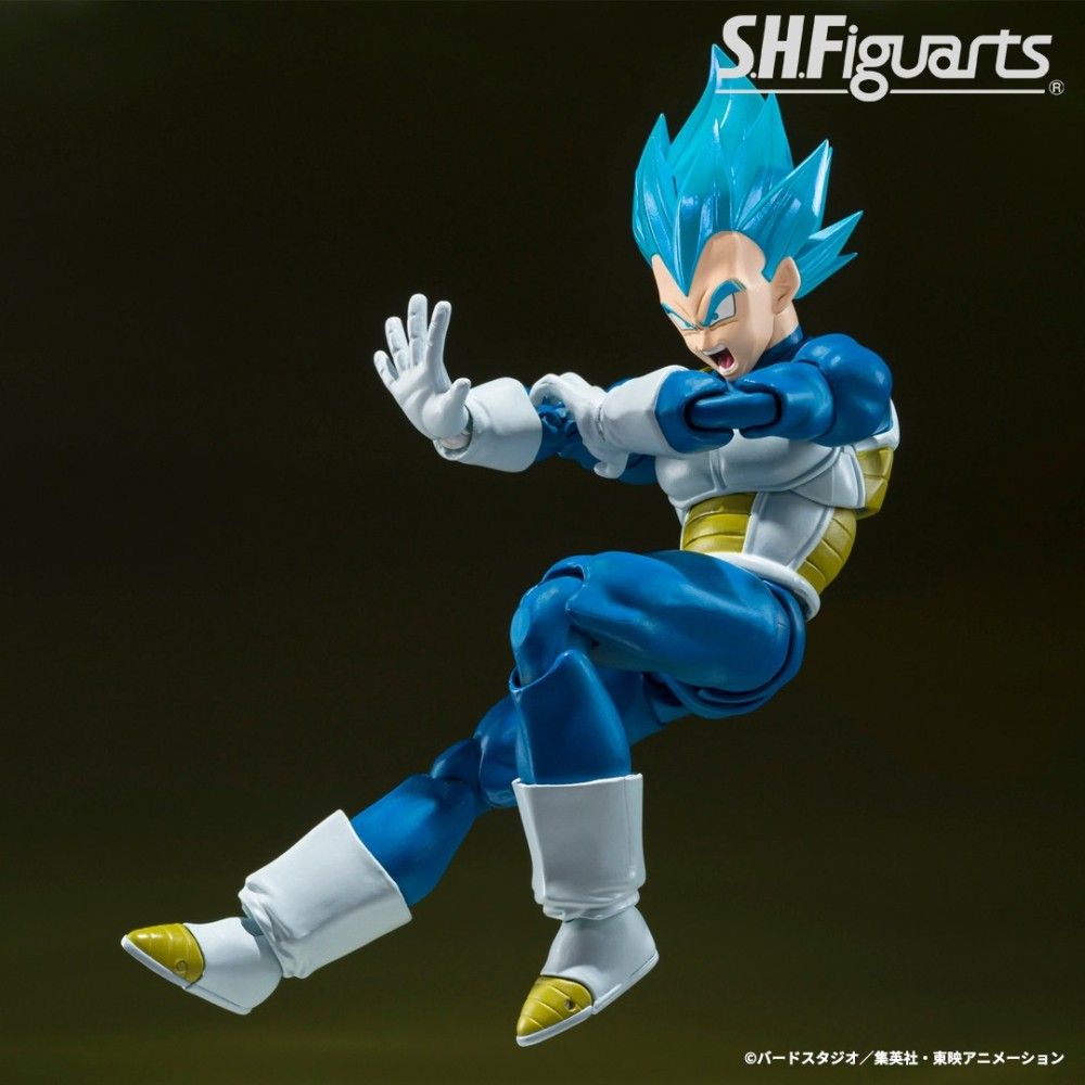 Bandai 1/12 SHF 超級撒亞人 SSGSS 藍髮 神 比達 堅定不移的撒亞人的驕傲 可動人偶
