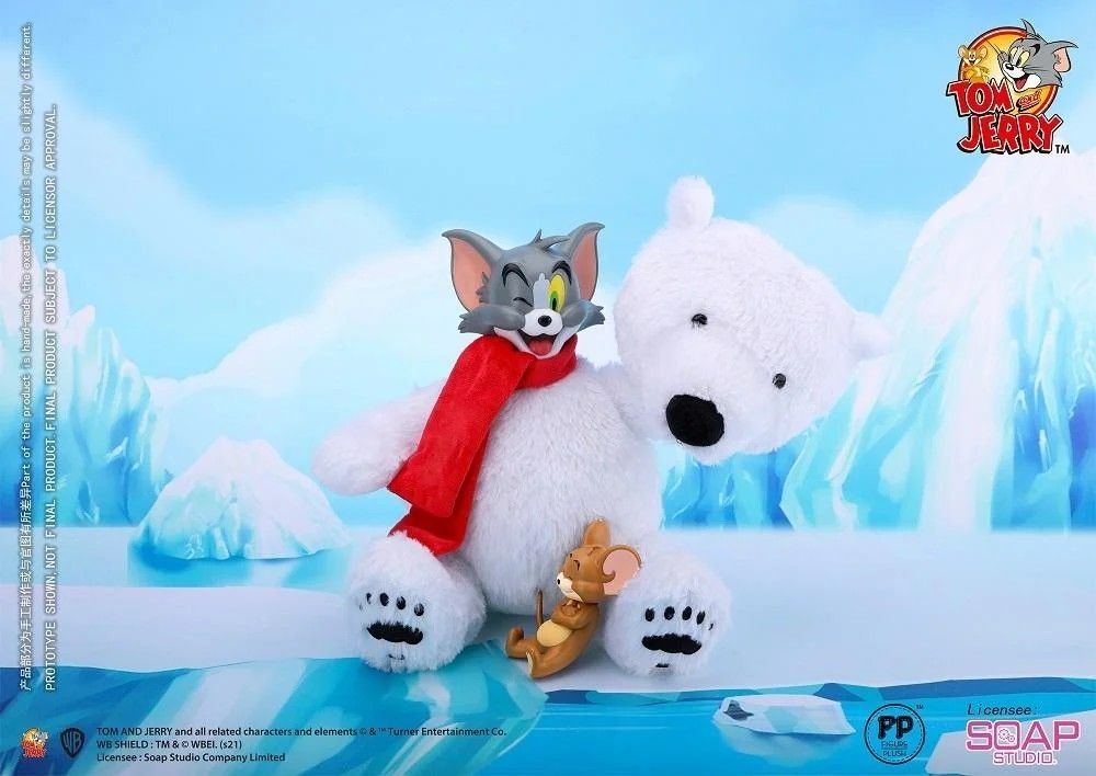Soap Studio x coca cola Tom and Jerry Plush Teddy Bear polar Bear Figure (Fusion Acid Ver.)